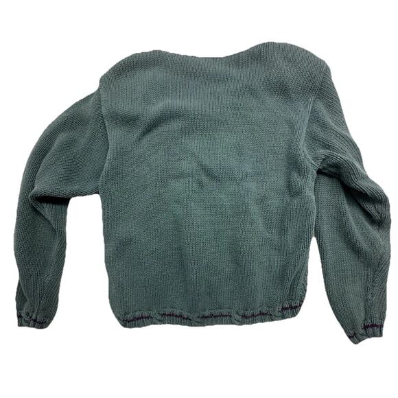 Vintage RUSS Crochet Sweater Womens Medium Round Neck Long Sleeve Knit Granny - Picture 5 of 6